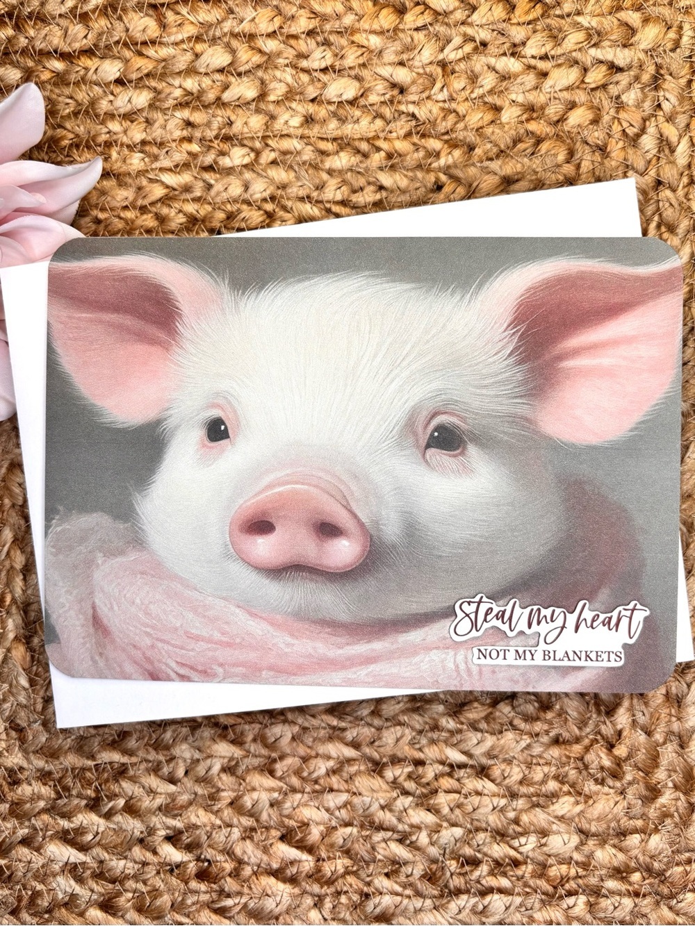 Handmade “Steal My Heart Not My Blankets” Greeting Card